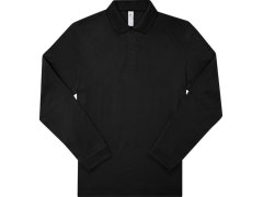 B&C My Polo 210 LSL Piqué polo s&nbsp;dlouhým rukávem z&nbsp;těžké bavlny 01.U427 black