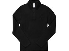B&C My Polo 210 LSL /women Dámské těžké piqué polo s dlouhým rukávem 01.W464 black
