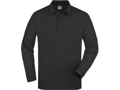 Daiber JN 22 Piqué polo s dlouhým rukávem z těžké bavlny 02.0022 black