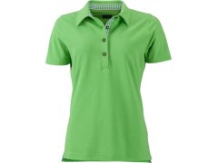 Daiber JN 715 Dámské piqué polo v tradičním krojovém stylu 02.0715 lime green/lime green white