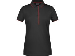 Daiber JN 727 Dámské piqué polo s kontrastní légou 02.0727 black/red