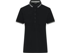 Daiber JN 1305 Dámské těžké piqué polo s proužky 02.1305 black/white/grey