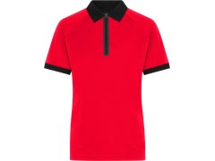 Daiber JN 1307 Dámské piqué polo se zipem 02.1307 light red/black