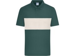 Daiber 8050 Bio polo "Colour-Block" 02.8050 smoky green/sandstone