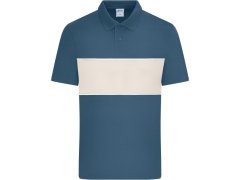 Daiber 8050 Bio polo "Colour-Block" 02.8050 dusty blue/sandstone
