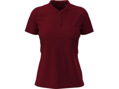 Stedman Stretch Polo Women Dámské elastické piqué polo z&nbsp;těžké bavlny 05.9740 bordeaux