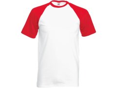 Fruit of the Loom Baseball T Raglánové tričko 16.1026 white/red