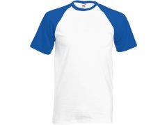 Fruit of the Loom Baseball T Raglánové tričko 16.1026 white/royal blue