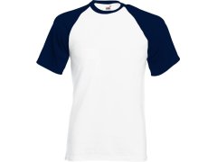 Fruit of the Loom Baseball T Raglánové tričko 16.1026 white/deep navy