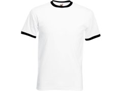 Fruit of the Loom Ringer T Racerback tričko 16.1168 white/black
