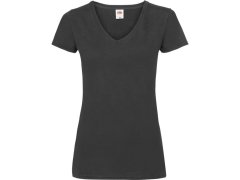 Fruit of the Loom Lady-Fit Valueweight V-Neck T Dámské tričko s výstřihem do V 16.1398 black