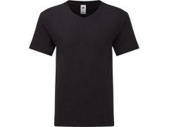 Fruit of the Loom Iconic 150 V-Neck T Tričko s výstřihem do V 16.1442 black