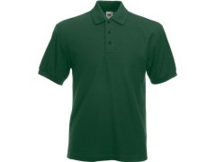 Fruit of the Loom Heavy 65/35 Pique Polo Piqué polo z těžké bavlny 16.3204 bottle green