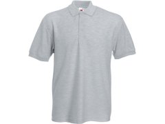 Fruit of the Loom Heavy 65/35 Pique Polo Piqué polo z těžké bavlny 16.3204 heather grey