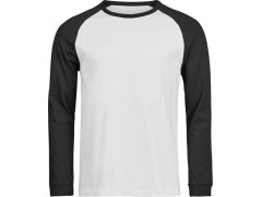 Tee Jays TJ 1170 Baseballové tričko s dlouhým rukávem "Unlabeled" 18.1170 white/black
