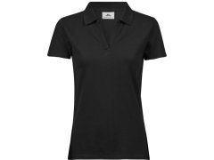 Tee Jays TJ 1409 Dámské luxusní piqué polo s výstřihem do V 18.1409 black
