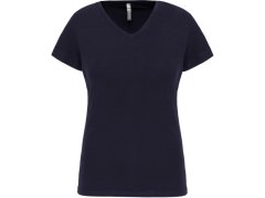 Kariban K 3015 Dámské elastické tričko s&nbsp;výstřihem do V 20.3015 navy