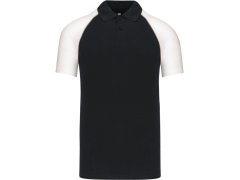 Kariban K 226 Baseballové piqué polo 20.K226 black/light grey/white