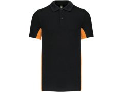 Kariban K 232 2-barevné piqué polo "Flag" 20.K232 black/orange