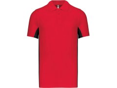 Kariban K 232 2-barevné piqué polo "Flag" 20.K232 red/black