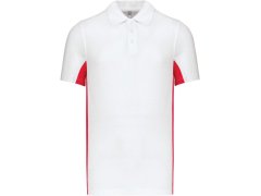 Kariban K 232 2-barevné piqué polo "Flag" 20.K232 white/red