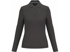 Kariban K 244 Dámské piqué polo s dlouhým rukávem 20.K244 dark grey