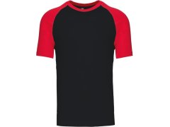 Kariban K 330 Baseballové tričko 20.K330 black/red