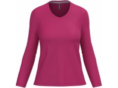 Kariban K 382 Dámské tričko do V s&nbsp;dl. rukávem 20.K382 fuchsia