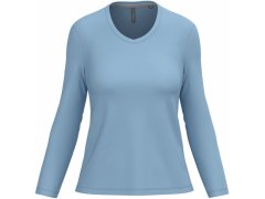 Kariban K 382 Dámské tričko do V s dl. rukávem 20.K382 sky blue