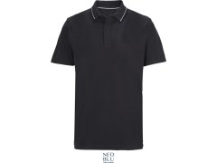 NEOBLU Orel Unisex piqué polo z&nbsp;těžké bavlny 24.4337 deep black
