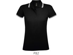 SOL´S Pasadena Women Dámské piqué polo 25.0578 black/white