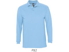 SOL´S Winter II Piqué polo s dlouhým rukávem 25.1353 sky blue
