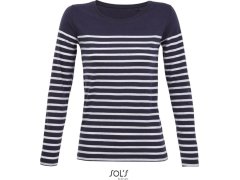SOL´S Matelot LSL Women Dámské pruhované tričko s&nbsp;dlouhým rukávem 25.3100 french navy/white