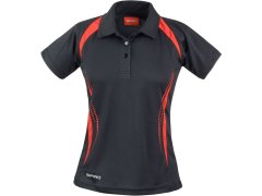 Spiro S 177F Dámské týmové piqué polo 29.177F black/red
