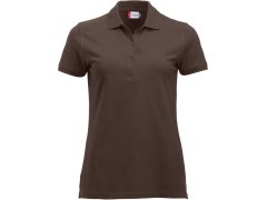 Clique Classic Marion S/S Dámské piqué polo z těžké bavlny 67.8246 dark mocca