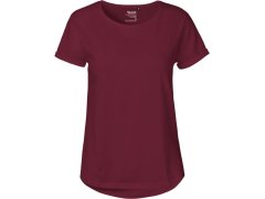 Neutral O 80012 Dámské bio tričko s&nbsp;ohrnutými rukávy 77.8012 bordeaux