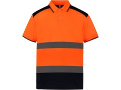 Yoko HVJ 220 Hi-Vis Piqué Polo 79.J220 hi vis orange/navy