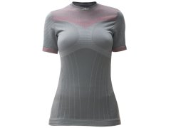 Dámské sportovní tričko s krátkým rukávem IRON-IC - šedo-růžová Barva: Šedo-růžová, Velikost: