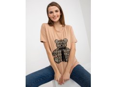 Camel dámské tričko s medvídkem a 3D aplikací