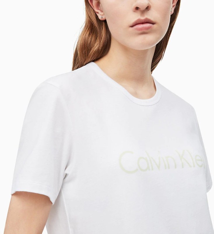 Dámské tričko QS6105E-WPZ bílá - Calvin Klein