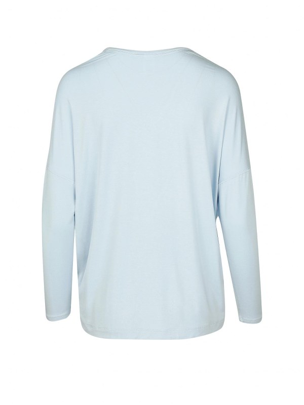 Dámské triko na spaní QS6409E-GR4 modrá - Calvin Klein - Dámské oblečení trika