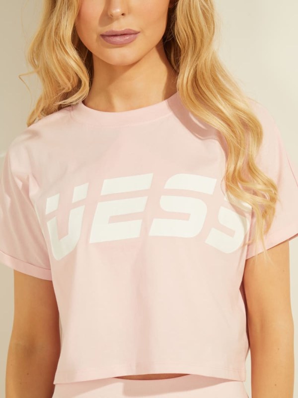 Dámské tričko O1GA03K8HM0 - G65I růžová - Guess - Dámské oblečení trika