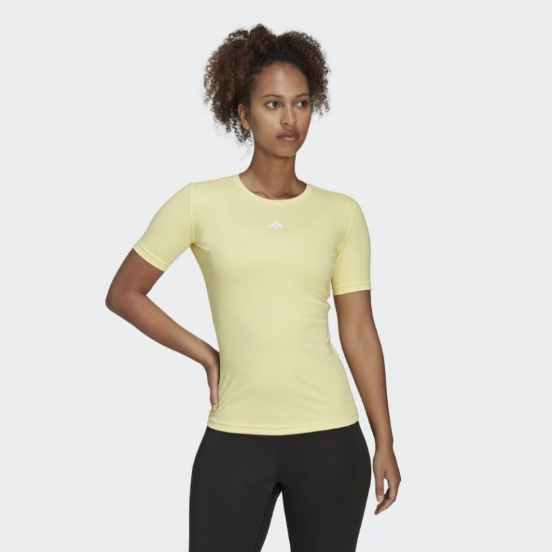 Dámské tréninkové tričko HN9081 Žlutá - Adidas - Dámské oblečení trika
