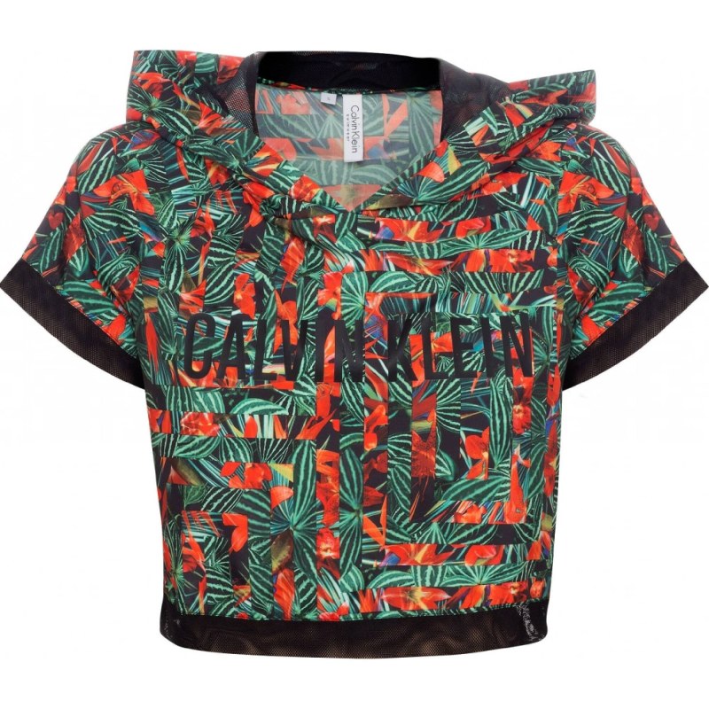 Dámské beach tričko KW0KW00416 zelené - Calvin Klein
