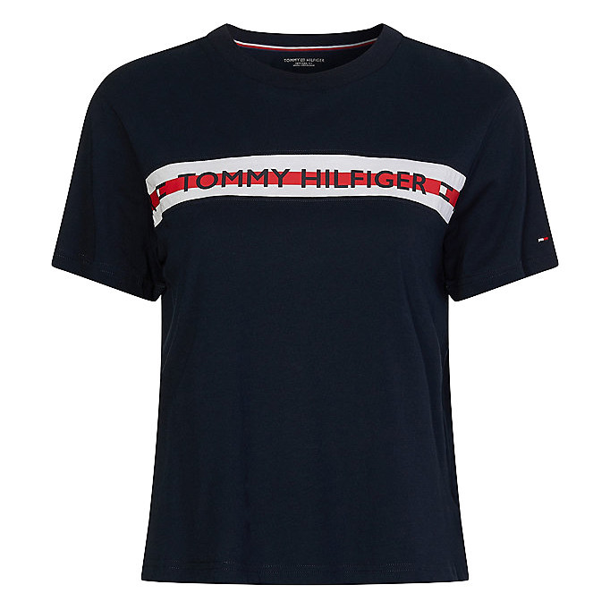 Dámské Tričko s krátkým rukávem UW0UW02551-DW5 - Tommy Hilfiger Dámské Tričko s krátkým rukávem UW0UW02551-DW5 - Tommy Hilfiger - Dámské oblečení trika