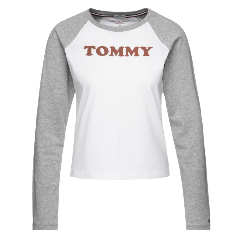 Dámské Tričko s dlouhým rukávem UW0UW01906-101 - Tommy Hilfiger Dámské Tričko s dlouhým rukávem UW0UW01906-101 - Tommy Hilfiger - Dámské oblečení trika