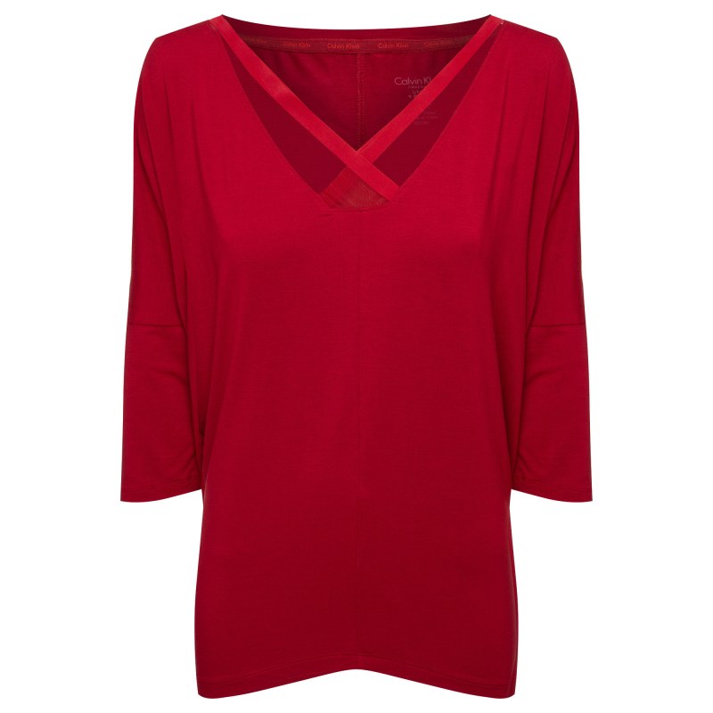 Dámské Tričko s 3/4 rukávem QS5780E - Calvin Klein Dámské Tričko s 3/4 rukávem QS5780E - Calvin Klein - Dámské oblečení trika