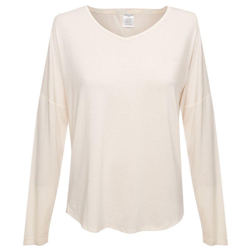 Dámské Tričko s dlouhým rukávem QS6143E - Calvin Klein Dámské Tričko s dlouhým rukávem QS6143E - Calvin Klein - Dámské oblečení trika