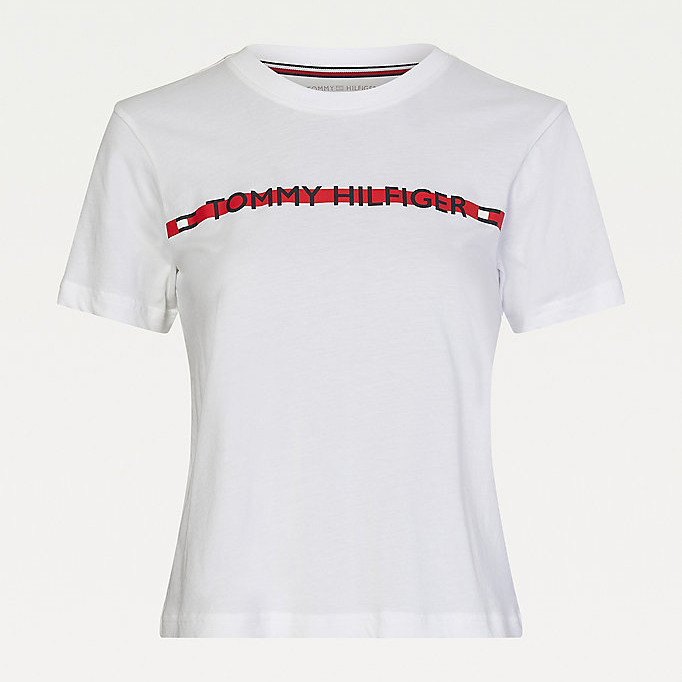 Dámské Tričko s krátkým rukávem UW0UW02551-YBR - Tommy Hilfiger Dámské Tričko s krátkým rukávem UW0UW02551-YBR - Tommy Hilfiger - Dámské oblečení trika
