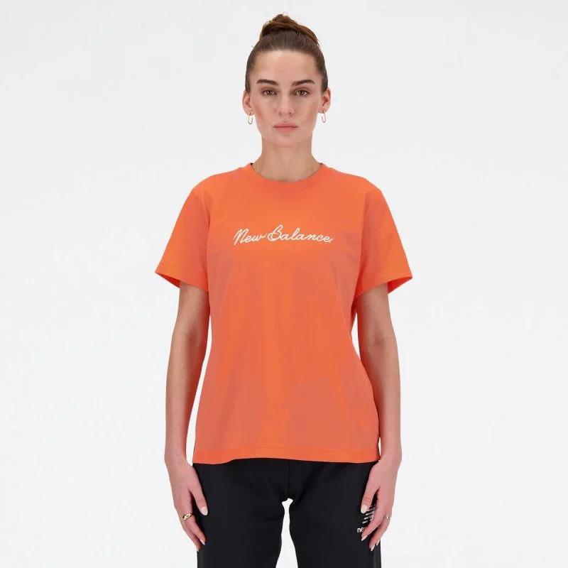 Tričko New Balance S/S Script Tee Gfr W WT41909GFR - Dámské oblečení trika
